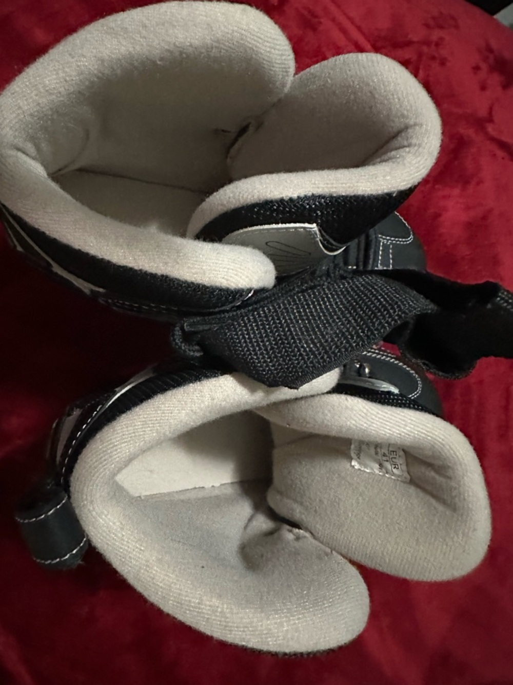Cougar Black and Cream Kids Booties with Hook-and-Loop Strap